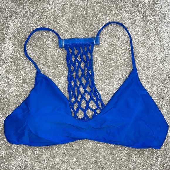 Cupshe Swim Cupshe Royal Blue Bikini Swimsuit Top Poshmark